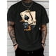thumbnail image 1 of Men's Casual Black T-shirt, Complex Skull and Mechanical Design-Pure Cotton, round Neck, Short Sleeve, Summer Fashion Pattern T-shirt, 1 of 6