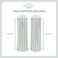 thumbnail image 2 of Exclusive Home Curtains Chateau Striped Faux Silk Grommet Top Curtain Panel Pair, 54x96, Burgundy/Taupe, 2 of 7