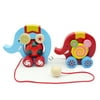 Elephant Wooden Push And Pull Toy - Beautiful Elephant Pulling Small Elephant