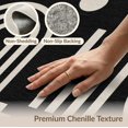 thumbnail image 6 of ODIKA 8'x10' Washable Area Rug Non-Shedding, Easy Care, Black Cream Geometric Design Contemporary Art Inspired Visual Symmetry for King Size Bedroom Under Bed, Master Suite, 6 of 7