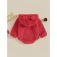 thumbnail image 4 of GXFC Infant Christmas Clothes for Girls Boys 6M 9M 12M 18M 24M Newborn Long Sleeve Hooded Reindeer Print Romper Bodysuit Christmas-themed Clothing for Baby, 4 of 8