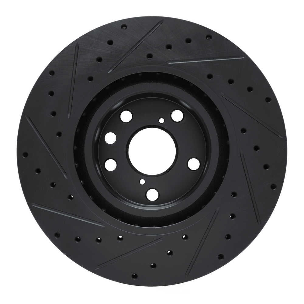 Dynamic Friction Company 633-75055D DFC Brake Rotor - Drilled And Slotted - Black