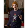 thumbnail image 2 of Off Duty Elf Sweatshirt Men -Smartprints Designs, Male Small, 2 of 4
