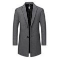 thumbnail image 1 of Mens Solid Color Mid Length Business Casual Long Sleeved Lapel Suit Jacket, 1 of 9