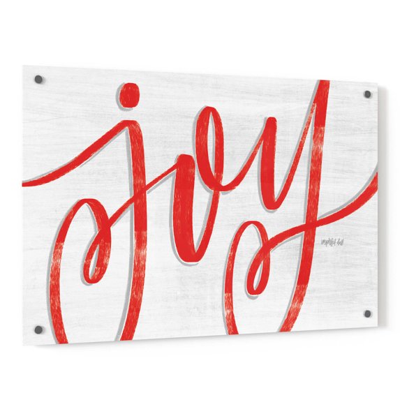 Epic Art 'Joy in Red' by Imperfect Dust, Acrylic Glass Wall Art, 36"x24"