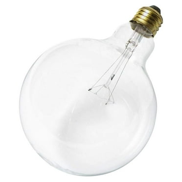 60G40 Incandescent Globe Light, 60W E26 G40, Clear Bulb [Pack of 6]