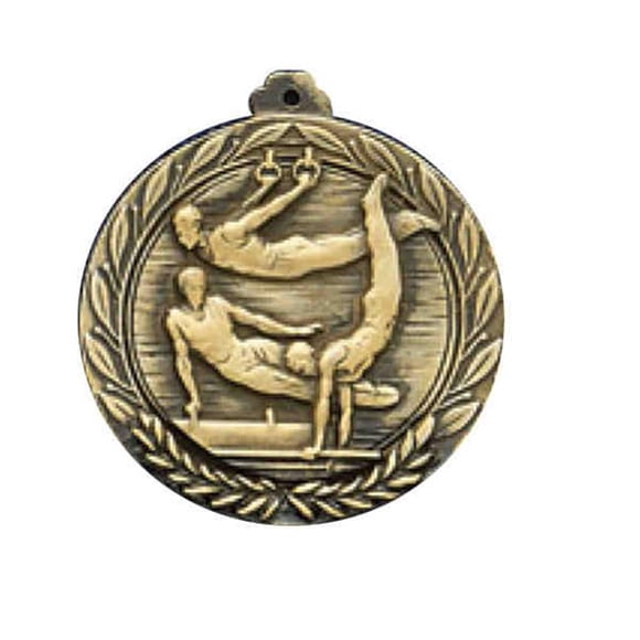 Awards Etc. AGYMM1 GYMNASTICS MALE MEDALLION with RIBBON - Pack of 10