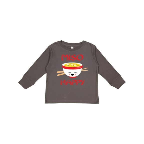 Inktastic Kawaii Miso Happy Boys or Girls Long Sleeve Toddler T-Shirt