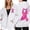 White, variant on Breast Cancer Awareness Zip Up Hoodie Women Long Sleeve Jackets for Women Pink Ribbon Hooded Sweatshirts