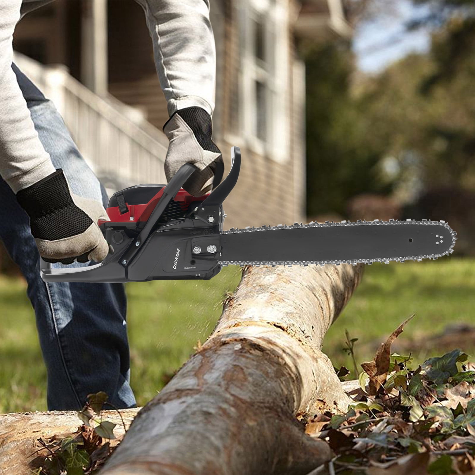 Wildnix 20-Inch Gasoline Chain Saw, 2.4KW 58cc Engine, Powerful High-Speed Performance for Efficient Cutting