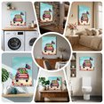 thumbnail image 6 of Ships Next Day Canvas Wall Art 8"x8",Puerto Rican Flag Wood Framed Canvas Print Painting,Vintage Country Truck Flowers Blue Beige Ready to Hang Small Picture Wall Decor for Bathroom Nursery Kitchen, 6 of 9