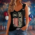 thumbnail image 2 of haizhen 4th of July Tank Tops for Women Dressy Casual V Neck 250 Years Patriotic Shirts for Women 250th Anniversary USA Shirt Sleeveless Summer Outfits Womens Graphic Tees Black, L, 2 of 6