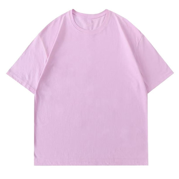 Sudadera de Manga Corta, Cuello Redondo de Ventilación de Moda de Color Sólido para el Ejercicio, el Uso Casual Y Diario