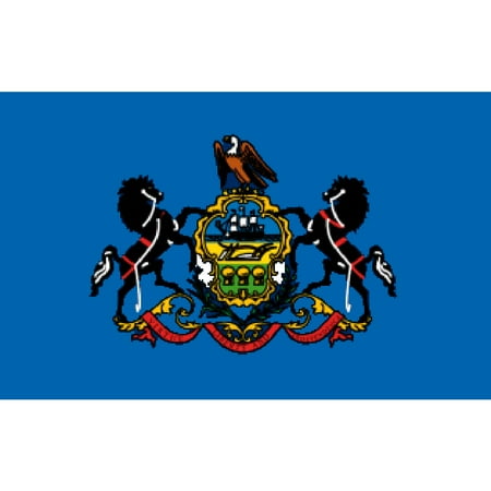 Nylon Eyelet - Pennsylvania Flag with Grommets 3ft x 5ft