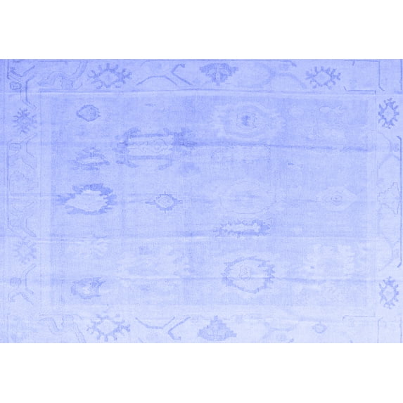 Ahgly Company Indoor Rectangle Oriental Blue Traditional Area Rugs, 5' x 8'