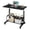 black, variant on Portable Manual Height Adjustable Desk for Office, 31.5" Tabletop, Lockable Casters and Double Tier Storage Design