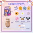thumbnail image 3 of CandWuom Poke Art Flower Bouquet Craft Kit, Gifts for 6 7 8 9 10 Year Old Girls Arts Supplies, Make Your Own Bouquet with 8 Flowers & 2 Butterflies poke art, 3 of 8