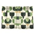 thumbnail image 7 of Yayeee Kitchen Curtains Tier Pair Light Filtering 27"x36" Rod Pocket Short Cafe Window Panel, Green Circle, 7 of 7