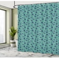 thumbnail image 4 of Ambesonne Floral Shower Curtain, Blooms Pastel Flower Branch, 69"Wx75"L, Navy Blue Turquoise, 4 of 4