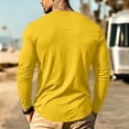 thumbnail image 6 of Fabrcox Long Sleeve Shirts for Men Crew Neck Undershirts Men Casual Lightweight Workout Big and Tall T Shirts for Men with Chest Pocket Yellow S, 6 of 8