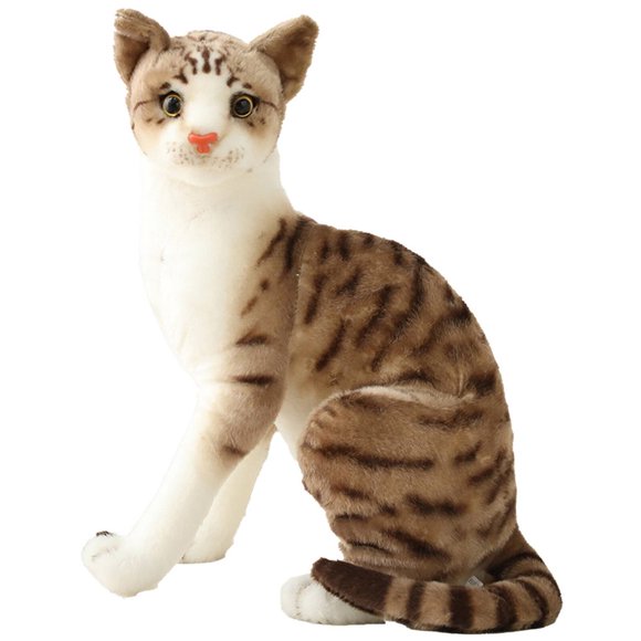 EIGTHTAIL Chat en Peluche 35 cm Compagnon Douillet Chat en Peluche Expression Amusante Peluche Câline Animal en Peluche Chat Style6