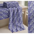 thumbnail image 6 of Soimoi Purple Cotton Poplin Fabric Leaves,Periwinkle & Camellia Floral Printed Craft Fabric by the Yard 42 Inch Wide, 6 of 7