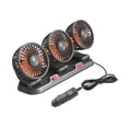 thumbnail image 3 of Ventilador de coche de triple cabezal portátil para camión SUV 30,2 x 9,8 x 13,5 cm giratorio bajo 24V 16w, 3 of 9