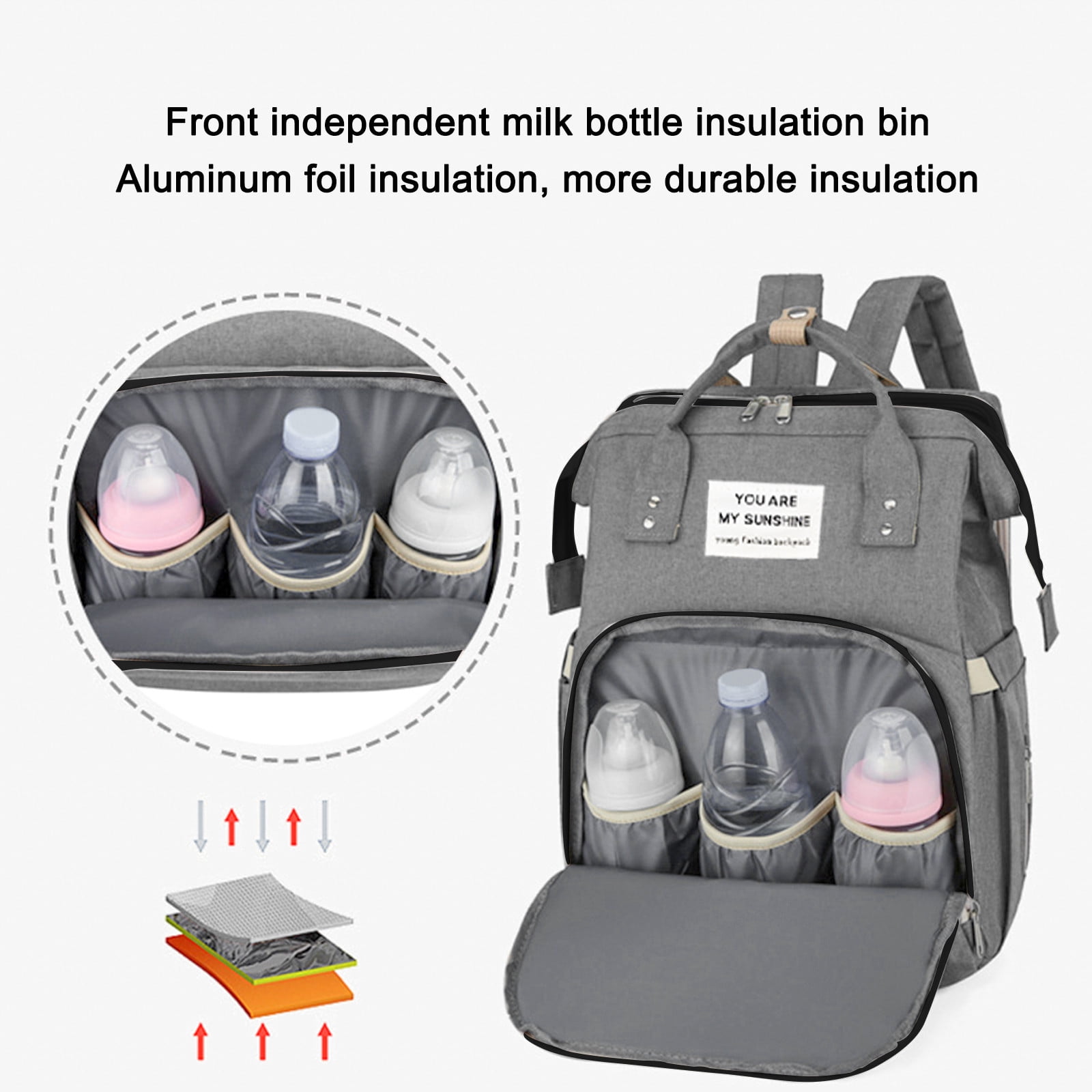 JOGZMZ Baby Diaper Bags Backpacks - Baby Bags for Boys and Girls, Baby Diaper Backpacks with Changing Stations - Baby Registry Search, 12.59x8.66x16.53in