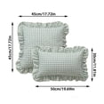 thumbnail image 3 of Plaid Throw Pillow Cover Blue White Checkered Ruffled Cushion Case, Vintage Farmhouse Square Pillow Sham with Ruffle Trim for Sofa Couch Bed Living Room Decor 18x18 Inch, 3 of 4