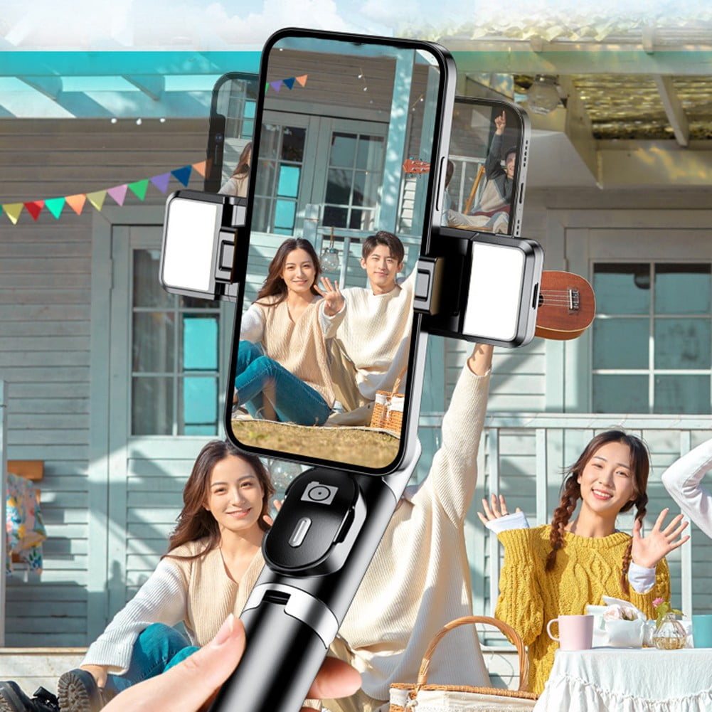 NovaSpark Convenient Floor Selfie Stick with integrated Tripod Telescopic Phone Stand and Holder for Seamless Content Creation