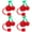 Red, variant on MRLESS 4pcs Cherry Straw Tip Covers Silicone Straw Accessories For Tumblers Cute And Funny Straw Caps For Water Bottles Reusable