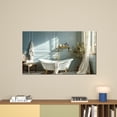 thumbnail image 2 of French Vintage Bathing Room- French-Style Simple and Elegant Bathroom Art (16"x24" customizable) by Genie's Poems - Print Wall Art Work Home Decor, 2 of 3