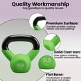 thumbnail image 5 of Mikolo Cast Iron Kettlebell Vinyl Coated Strength Training Kettlebells for Exercises, Fitness, Full Body Workout Equipment,Wide Grip Handle & Flat Bottom Ergonomic kettlebell sets for Home Gym 5LB, 5 of 8