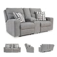 thumbnail image 2 of Signature Design by Ashley Biscoe Pewter Power Reclining Loveseat, 2 of 17