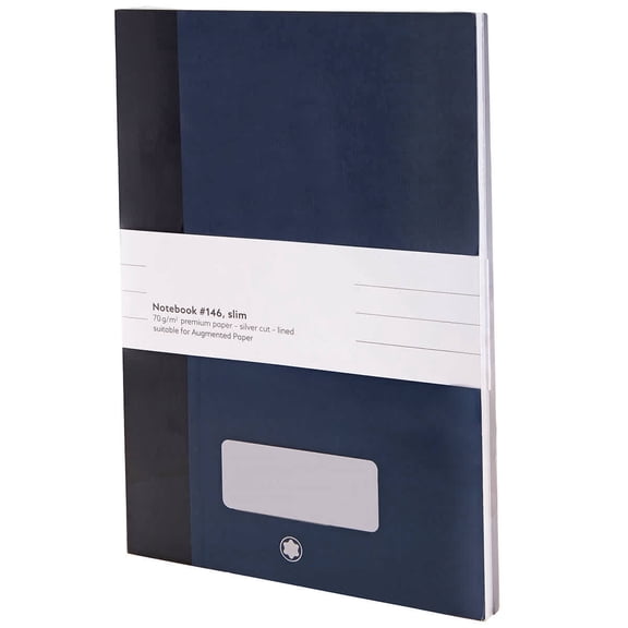 Montblanc 2 Fine Stationery #146 Slim Blue Notebooks