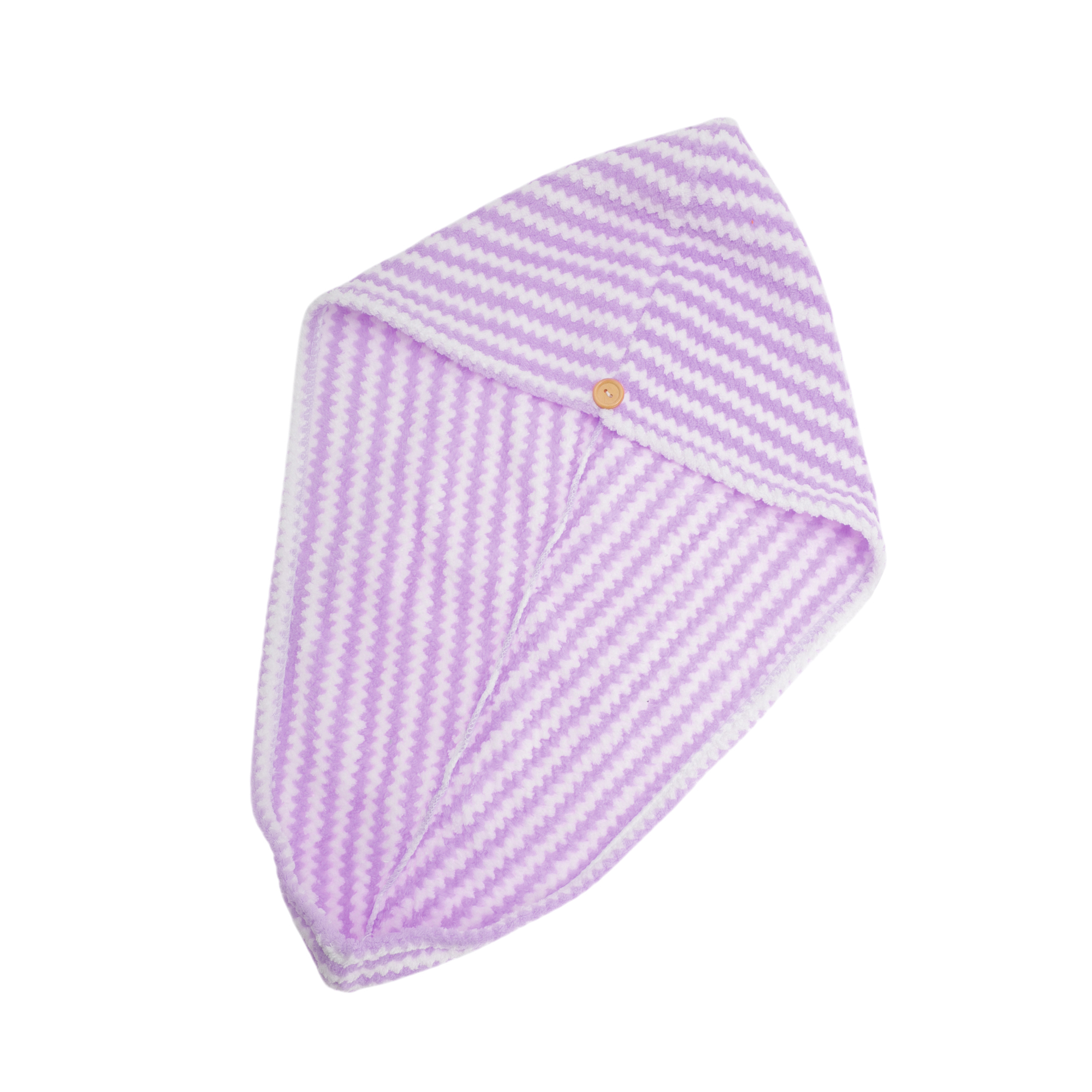 Unique Bargains 1pc Water-absorbent Wave Pattern Hair Towel 26.38"x 10.24" Purple