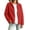 Red #03, variant on Womens Full Zip Stand Collar Fleece light jacket Long Sleeve Warm Casual Coat With Side Pockets for Fall Winter Hiking Athletic Wear