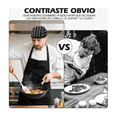 thumbnail image 3 of 6pzs Gorro De Cheff Gorro Para Cocina Estilo Turbante Unisex Rallas Malubero Negro, Blanco, 3 of 4