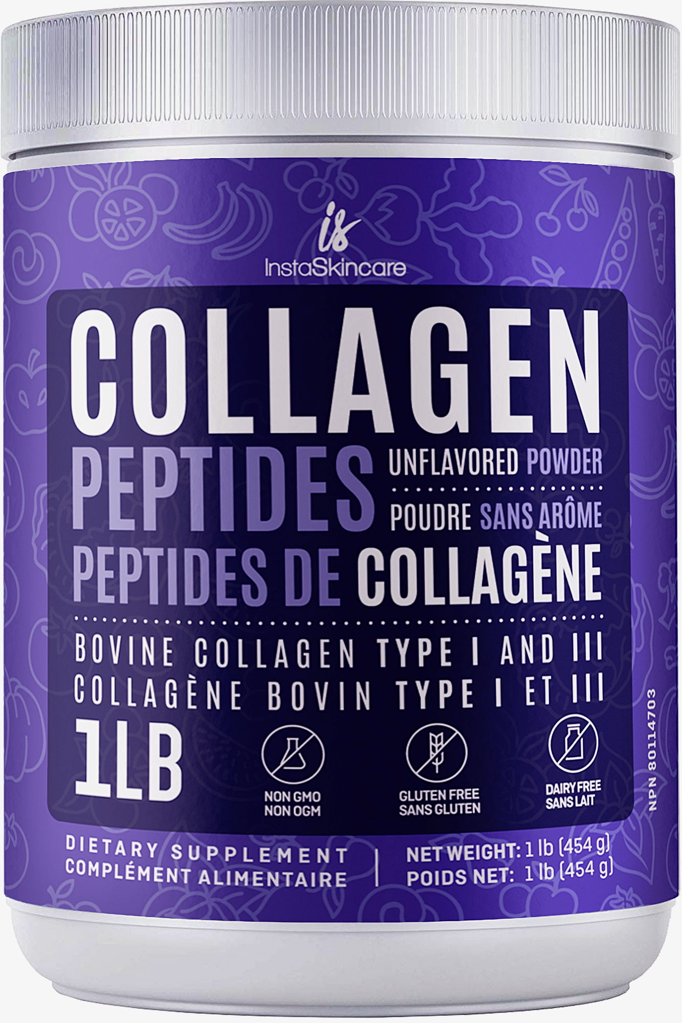 Premium Collagen Peptides Powder Hydrolyzed Anti-Aging Protein 1 LB