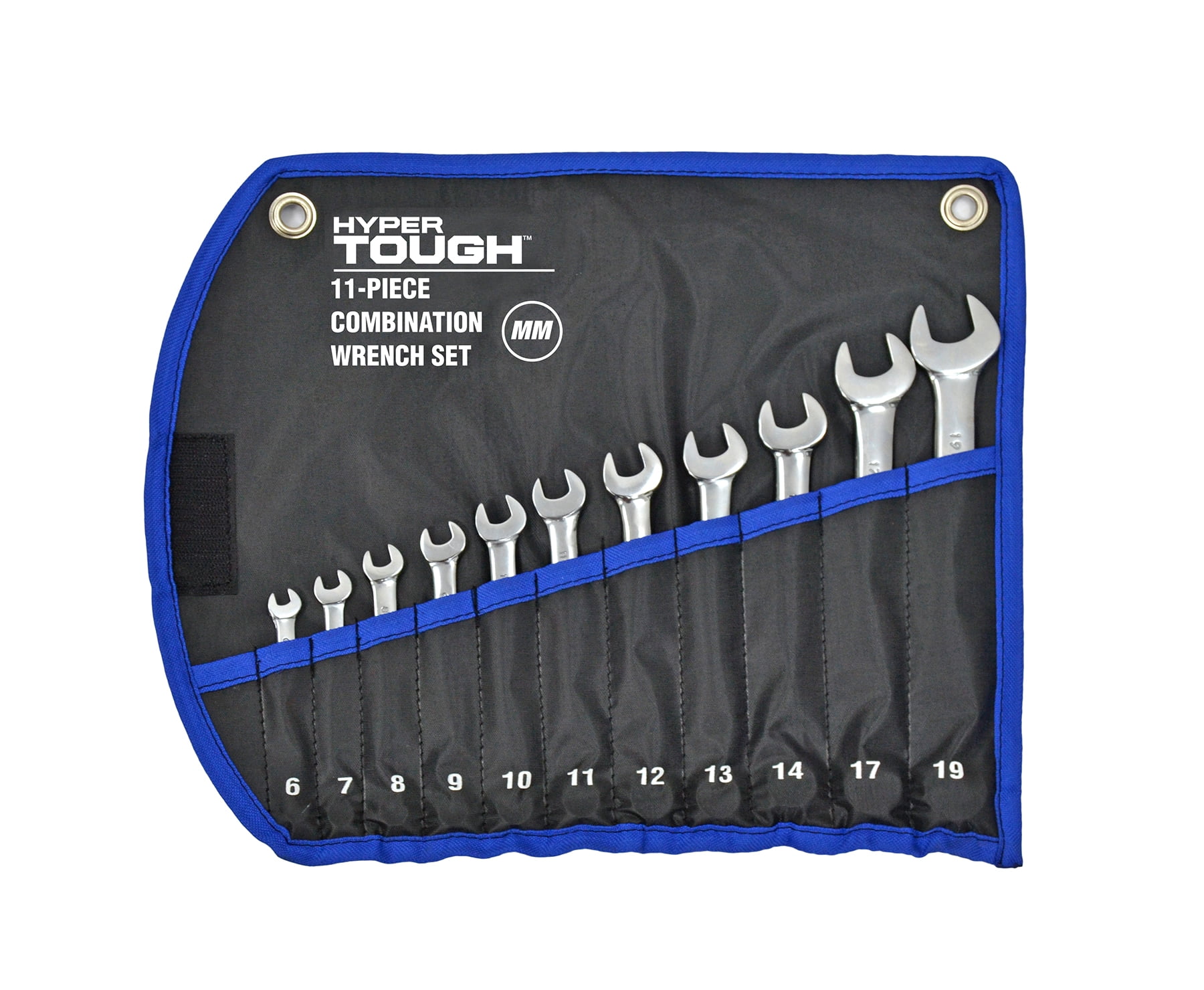 Hyper Tough 11-Piece Combination Wrench Set, Metric