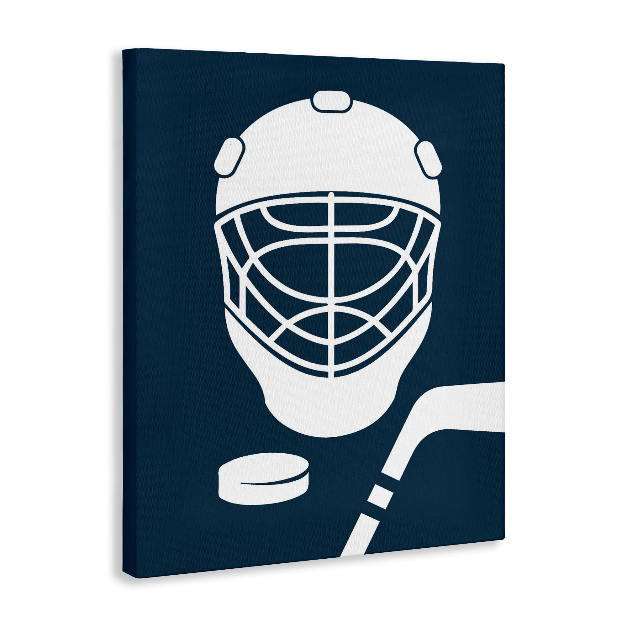 Stupell Industries Hockey Mask Blue & White Canvas Wall Art, design by Melody Hogan
