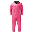 thumbnail image 5 of Rohuuque Unisex Holiday Themed Onesie Dress Up Solid Color One-Piece Pajama with Front Zipper and Pocket Cozy Home Wear Hot Pink, 5 of 9