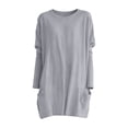 thumbnail image 5 of IMENGL Women's Long Sleeve Tops Loose Cotton Short Neck Summer Color Soft Stretchy Pullover with Pockets Casual Basic Long Sleeve Shirt for Women,M-XXXXXL, 5 of 6