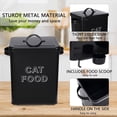 thumbnail image 7 of Brabtod Cat Food Storage Container Farmhouse,Pet Food Storage Containers with Lid and Scoop,Perfect Vintage Canister Treats Tin for Kitchen Countertop,Shelf,Great Gift for Pet Owners,Black, 7 of 7