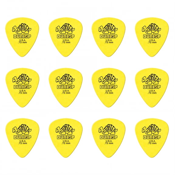 BESTSKY 12Pcs Guitar Picks,Delrin Guitar Gifts,0.73Mm Guitar Picks for Acoustic Guitar,Yellow
