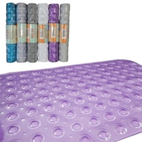 Non-Slip Bath Tub Mat 40 x 16 in – Purple Shower & Bathtub Mat with Strong Suction Cups – Soft, Comfortable, Machine Washable