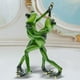 thumbnail image 4 of Figuras de ranas bailando, estatuas, esculturas de rana, adornos, animales coleccionables. 21cm, 4 of 9