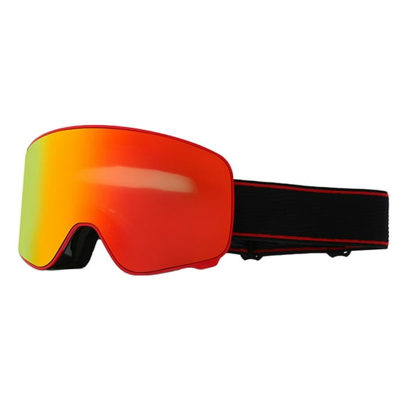 Gafas de esquí perfecl protección ocular para hombres y mujeres marco negro y rojo