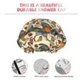 thumbnail image 3 of KLL Multi-Colored Roosters Pattern Shower Cap & Bath Cap for Women,Reversible Oversized Waterproof Shower Caps for all Hair Lengths,Elastic Reusable Bathing Hair Cap, 3 of 6