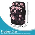 thumbnail image 7 of COEQINE Forearm Crutch Accesories Walking Stick Bag Cherry Blossom Black Elbow Crutch Pouch, Cane Attachment, with Multiple Pockets, Phone Holder, for Adults Women Men, 7 of 7